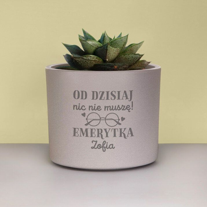 Emerytka - nic nie muszę - Osłonka na doniczkę