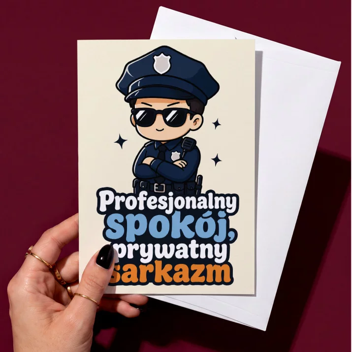 Kartka z Życzeniami Dla Policjanta Dla Mężczyzny: Suchy Humor Policyjny Kartka z Życzeniami Dla Policjanta Dla Mężczyzny: Suchy Humor Policyjny