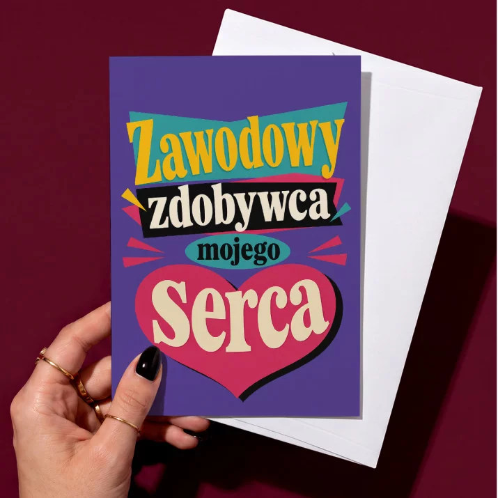 Kartka z Życzeniami Dla Ukochanego Na Walentynki Dla Mężczyzny: Zabawna Retro Miłość Kartka z Życzeniami Dla Ukochanego Na Walentynki Dla Mężczyzny: Zabawna Retro Miłość