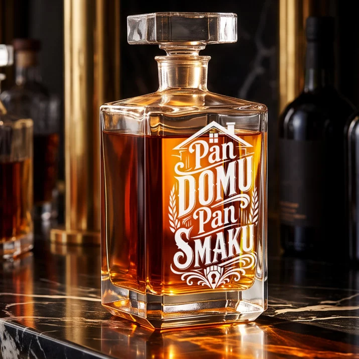 Karafka Do Whisky z Grawerem Na Parapetówkę Prezent: Pan Domu Pan Smaku Karafka Do Whisky z Grawerem Na Parapetówkę Prezent: Pan Domu Pan Smaku