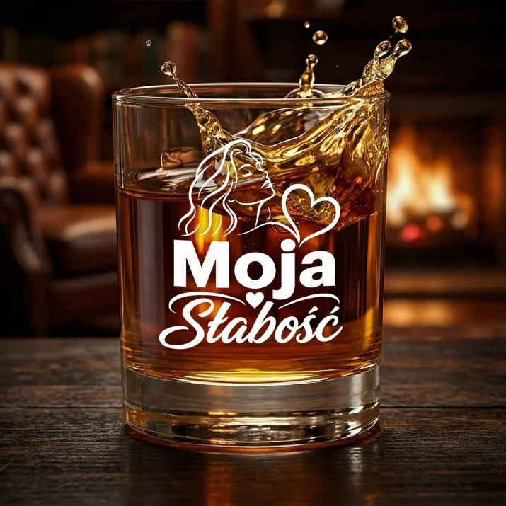 Szklanka Do Whisky Na Walentynki Prezent Na Rocznicę Dla Kobiety: Moja Słabość Szklanka Do Whisky Na Walentynki Prezent Na Rocznicę Dla Kobiety: Moja Słabość