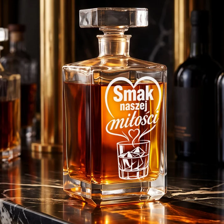 Karafka Do Whisky z Grawerem Na Walentynki Prezent Na Rocznicę: Smak Naszej Miłości Karafka Do Whisky z Grawerem Na Walentynki Prezent Na Rocznicę: Smak Naszej Miłości