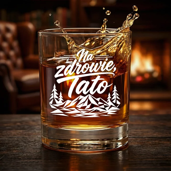 Szklanka Do Whisky Na Dzień Taty Prezent Dla Taty Mężczyzny: Na Zdrowie, Tato