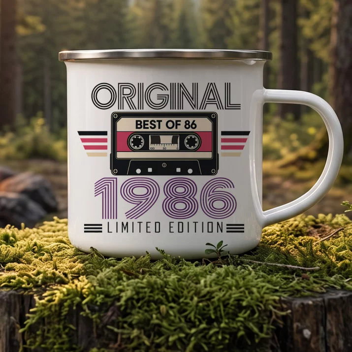 Kubek Emaliowany Na 40 Urodziny Prezent Dla 40 Latki Kobiety: Original 1986 Limited Kubek Emaliowany Na 40 Urodziny Prezent Dla 40 Latki Kobiety: Original 1986 Limited