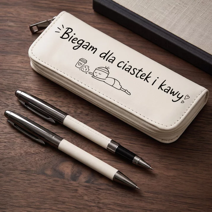 Zestaw Pióro i Długopis w Etui Dla Biegacza Prezent Dla Mężczyzny: Biegowy Humor Zestaw Pióro i Długopis w Etui Dla Biegacza Prezent Dla Mężczyzny: Biegowy Humor