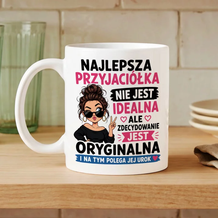 Kubek Z Nadrukiem Dla Najlepszej Przyjaciółki Prezent Dla Kobiety: Oryginalna Kubek Z Nadrukiem Dla Najlepszej Przyjaciółki Prezent Dla Kobiety: Oryginalna