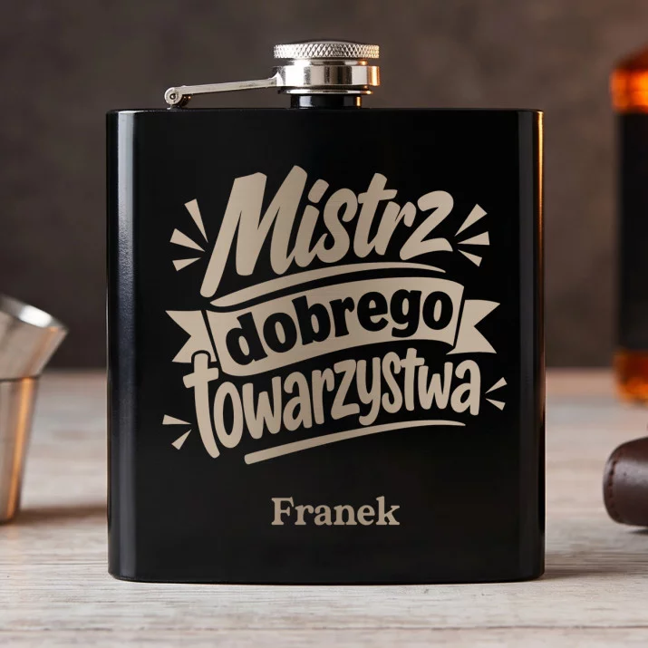 Piersiówka z Grawerem Na Imieniny Prezent Dla Mężczyzny: Mistrz Dobrego