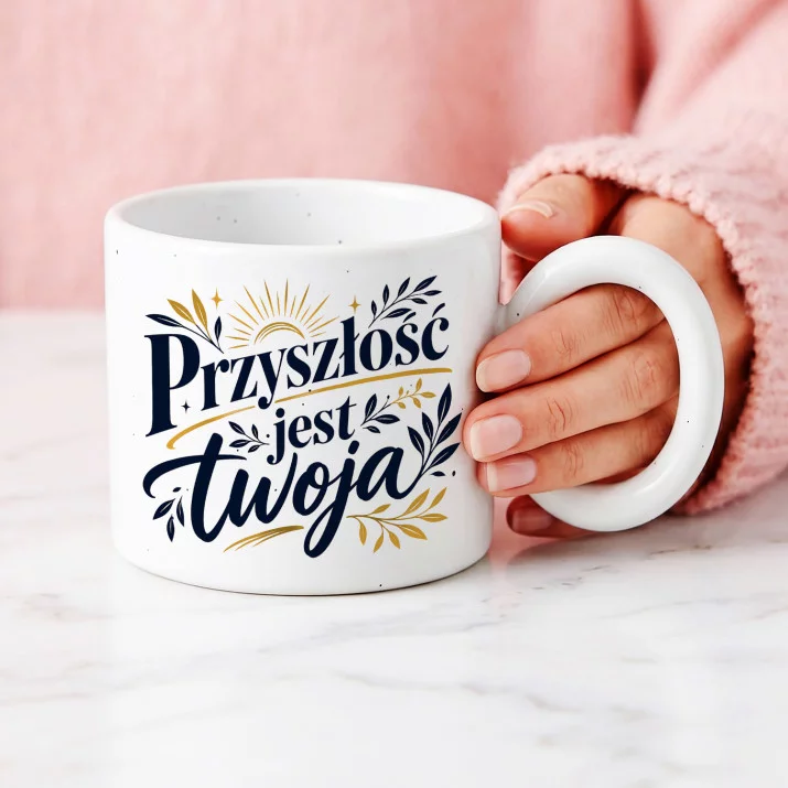 Kubek Z Okrągłym Uchem Na Zakończenie Szkoły Prezent Dla Kobiety: Nowy Etap Życia Kubek Z Okrągłym Uchem Na Zakończenie Szkoły Prezent Dla Kobiety: Nowy Etap Życia