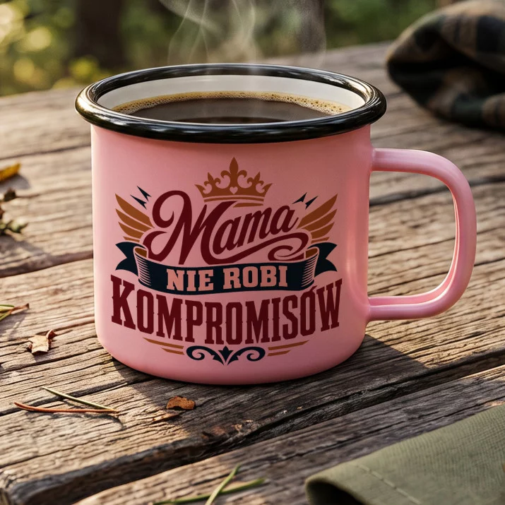 Kubek Emaliowany Dla Mamy Prezent Na Dzień Mamy Dla Kobiety: Matczyna Deklaracja