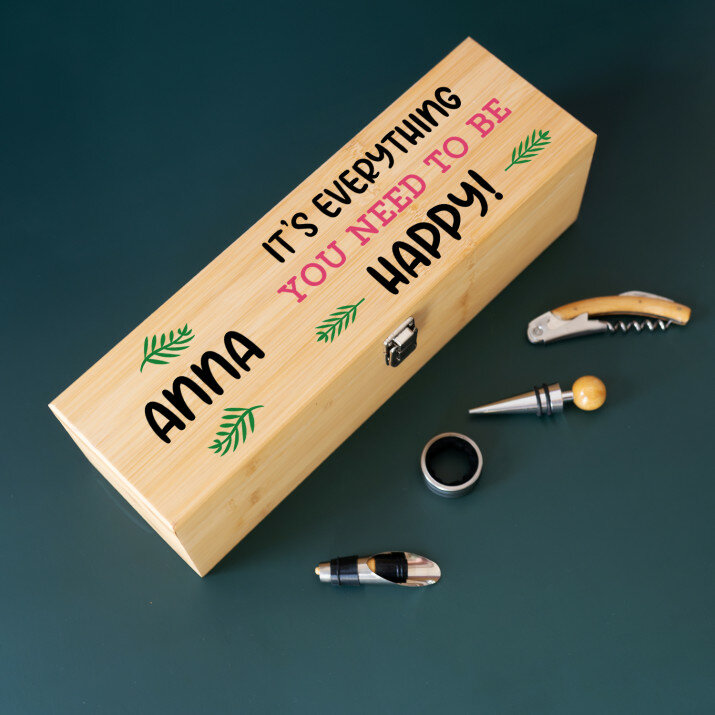 Everything you need - Skrzynka na wino z akcesoriami