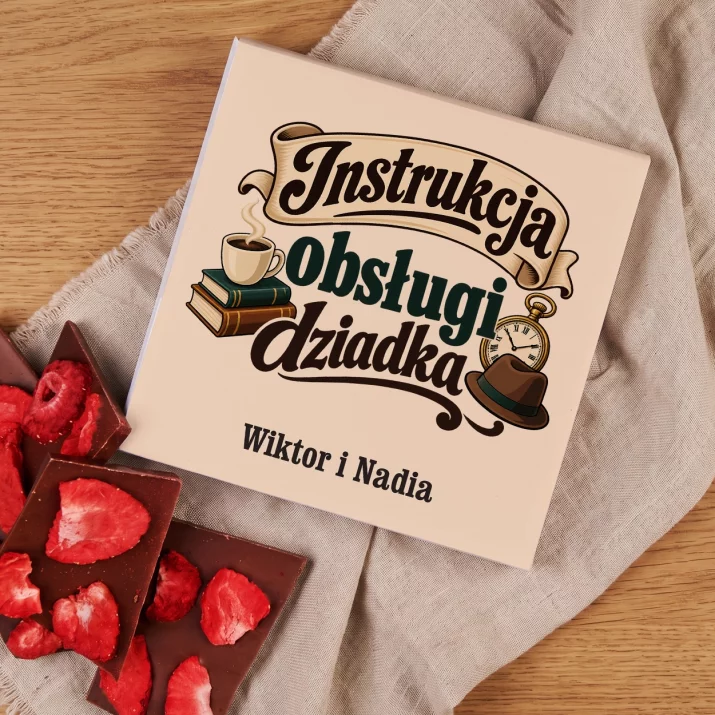 Czekolada z Truskawkami Na Dzień Dziadka i Babci Prezent Dla Babci i Dziadka Pary: Instrukcja Obsługi Czekolada z Truskawkami Na Dzień Dziadka i Babci Prezent Dla Babci i Dziadka Pary: Instrukcja Obsługi