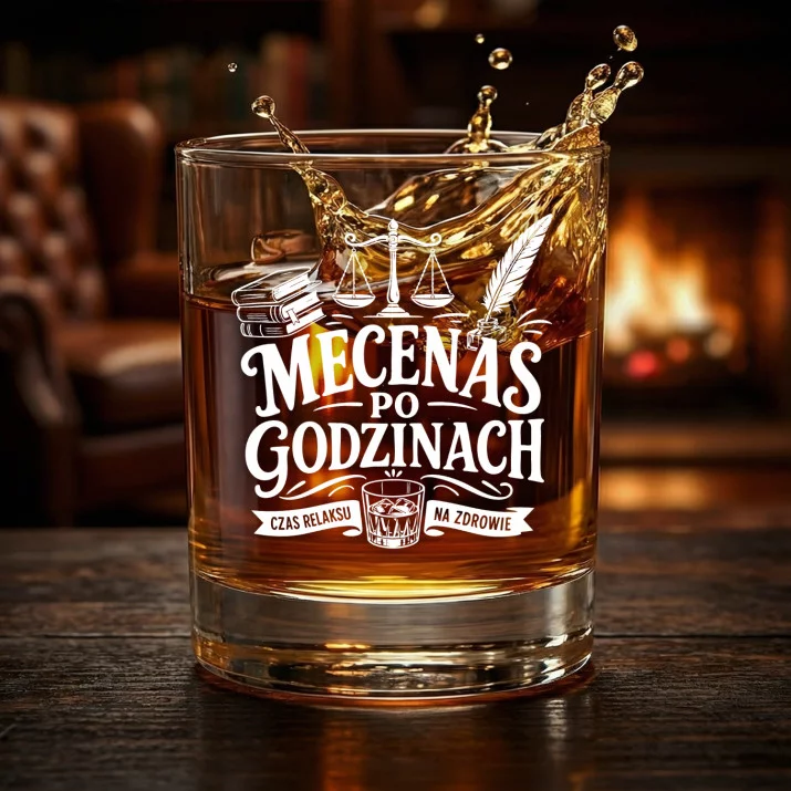 Szklanka Do Whisky Dla Adwokata Prezent Dla Mężczyzny: Mecenas Po Godzinach Szklanka Do Whisky Dla Adwokata Prezent Dla Mężczyzny: Mecenas Po Godzinach