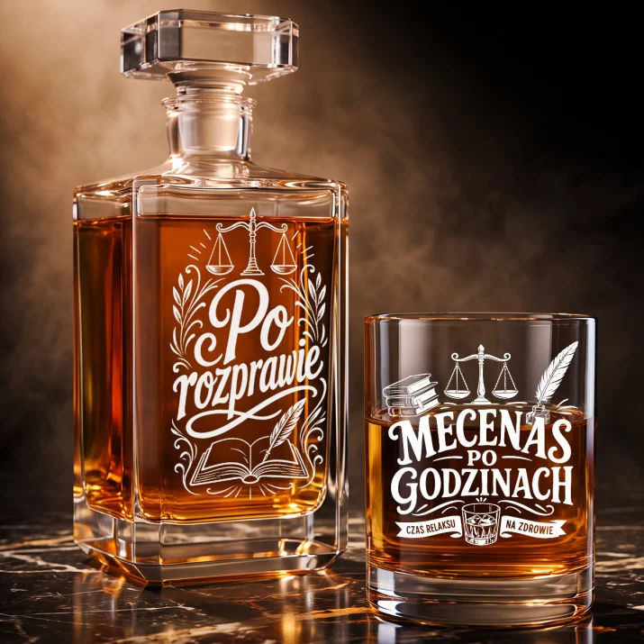 Zestaw Do Whisky Dla Adwokata Prezent Dla Mężczyzny: Po Rozprawie