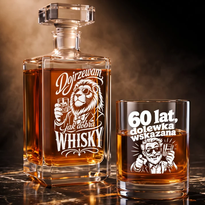 Zestaw Do Whisky Dla 60 Latka Prezent Na 60 Urodziny Dla Mężczyzny: Dojrzewanie Z Humorem