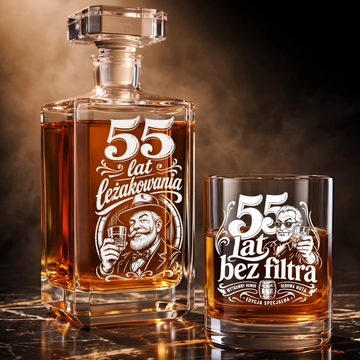 Zestaw Do Whisky Dla 55 Latka Prezent Na 55 Urodziny Dla Mężczyzny: 55 Lat Leżakowania Zestaw Do Whisky Dla 55 Latka Prezent Na 55 Urodziny Dla Mężczyzny: 55 Lat Leżakowania