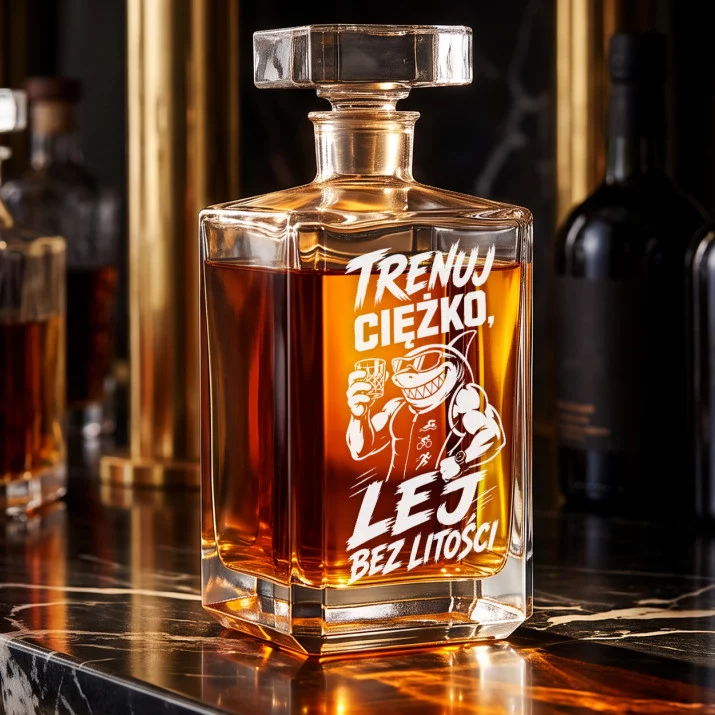 Karafka Do Whisky z Grawerem Dla Triathlonisty Prezent: Bezczelny Triathlon Karafka Do Whisky z Grawerem Dla Triathlonisty Prezent: Bezczelny Triathlon