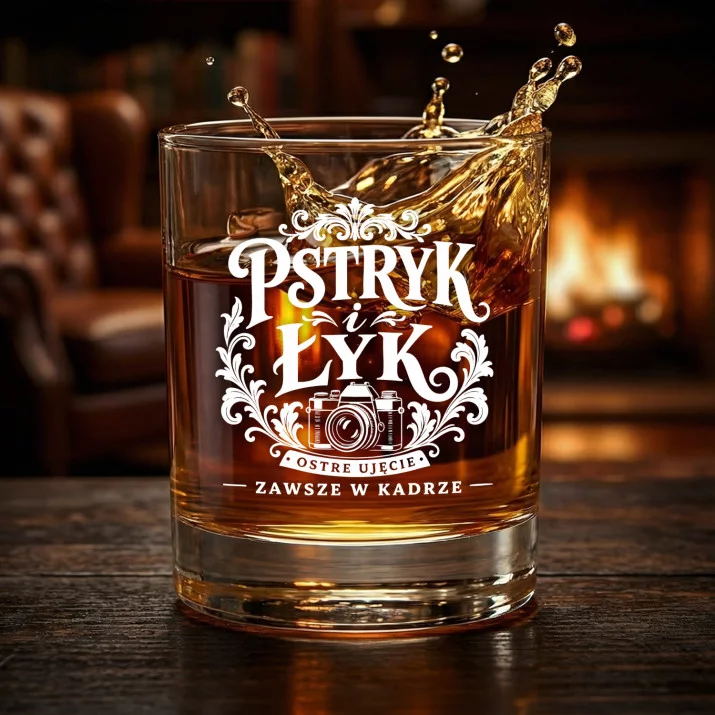 Szklanka Do Whisky Dla Fotografa Prezent Dla Mężczyzny: Pstryk I Łyk Szklanka Do Whisky Dla Fotografa Prezent Dla Mężczyzny: Pstryk I Łyk