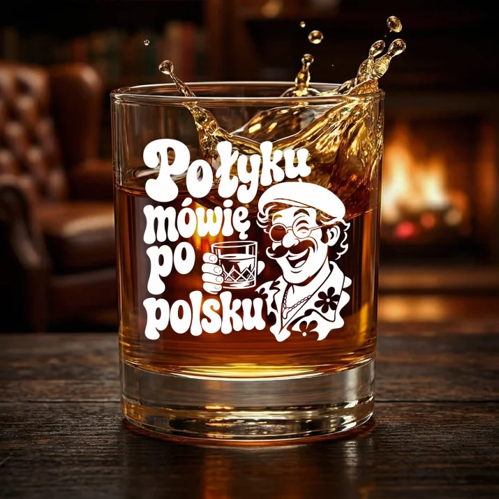 Szklanka Do Whisky Dla Obcokrajowca Prezent Dla Mężczyzny: Po Łyku Mówię Po Polsku Szklanka Do Whisky Dla Obcokrajowca Prezent Dla Mężczyzny: Po Łyku Mówię Po Polsku