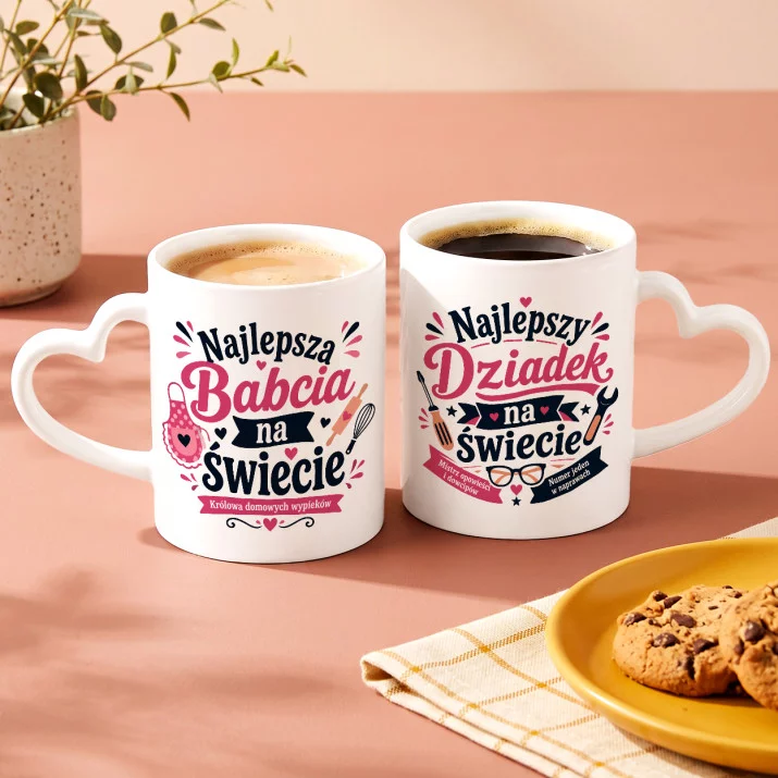 Zestaw Kubków Na Dzień Babci i Dziadka Prezent Dla Babci i Dziadka Pary: Dla Babci I Dziadka