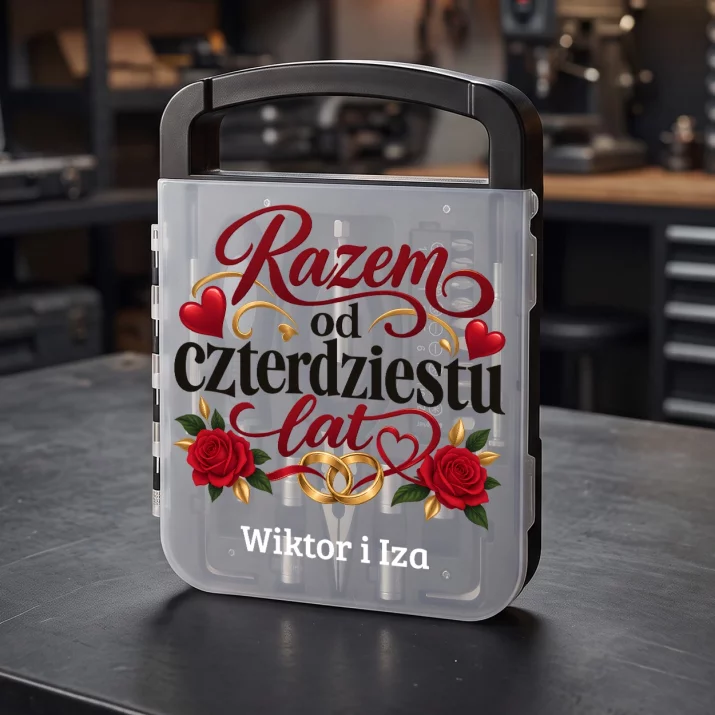 Zestaw Narzędzi Na 40 Rocznicę Ślubu Prezent Dla Pary: Razem Od Czterdziestu Lat Zestaw Narzędzi Na 40 Rocznicę Ślubu Prezent Dla Pary: Razem Od Czterdziestu Lat