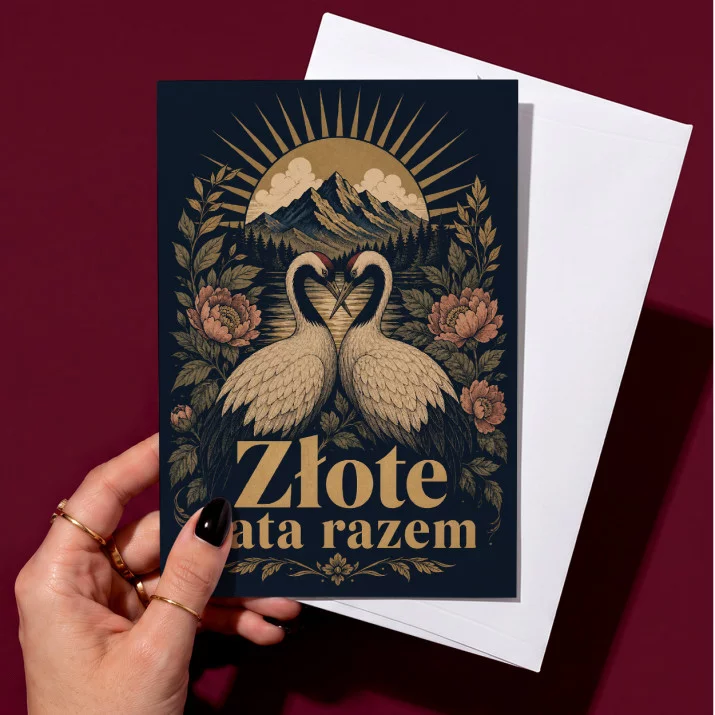 Kartka z Życzeniami Na 50 Rocznicę Ślubu Dla Mężczyzny: Złota Elegancja Kartka z Życzeniami Na 50 Rocznicę Ślubu Dla Mężczyzny: Złota Elegancja