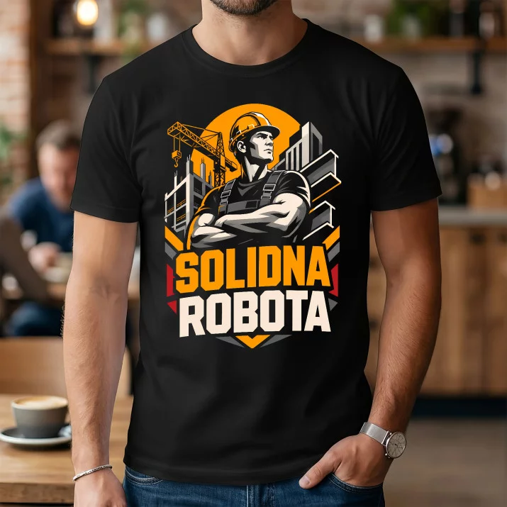 Koszulka Męska Dla Budowlańca Prezent Dla Mężczyzny: Solidna Robota
