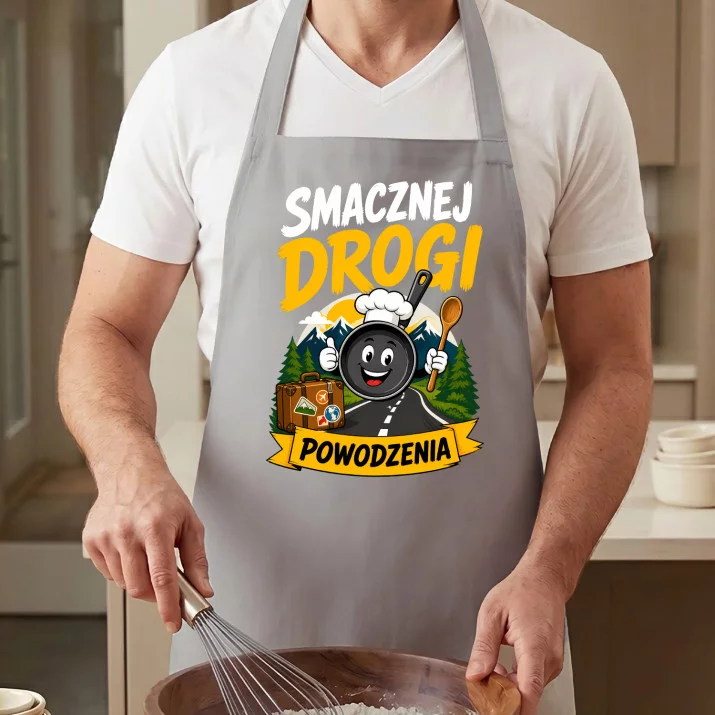 Fartuch Na Pożegnanie Kolegi Z Pracy Prezent Dla Mężczyzny: Smacznej Drogi - Powodzenia