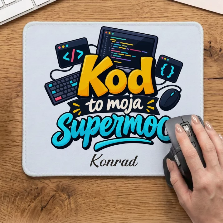 Podkładka Pod Myszkę Dla Informatyka Prezent Dla Mężczyzny: Kod To Moja Supermoc Podkładka Pod Myszkę Dla Informatyka Prezent Dla Mężczyzny: Kod To Moja Supermoc