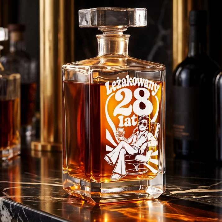 Karafka Do Whisky z Grawerem Dla 28 Latka Prezent Na 25 Urodziny: Leżakowany 28 Lat Karafka Do Whisky z Grawerem Dla 28 Latka Prezent Na 25 Urodziny: Leżakowany 28 Lat