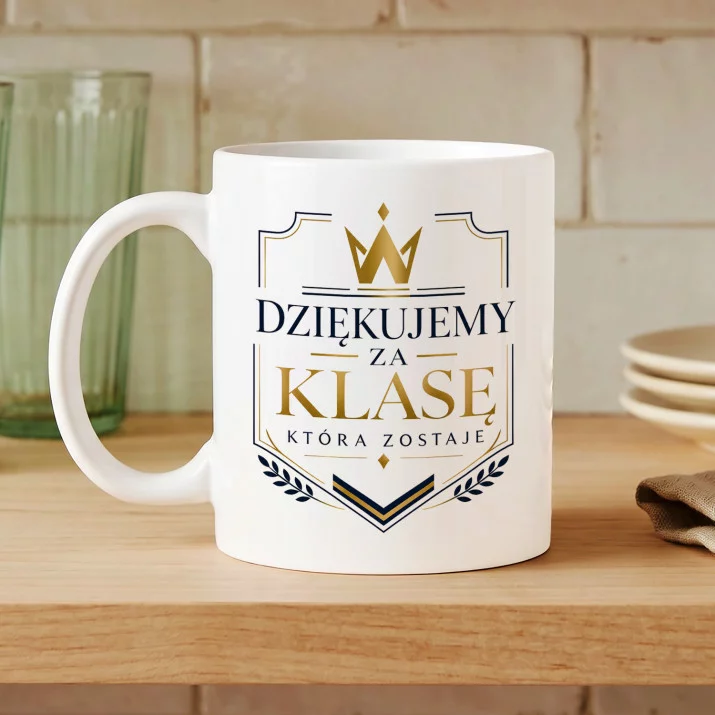 Kubek Z Nadrukiem Na Zakończenie Roku Prezent Dla Mężczyzny: Dziękujemy Za Klasę