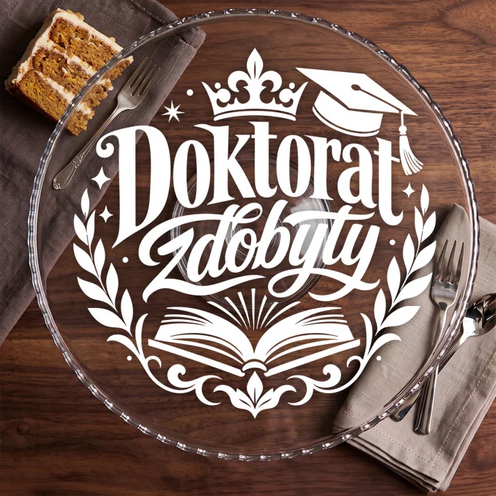 Patera Na Ciasto Na Obronę Doktoratu Prezent Dla Kobiety: Doktorski Triumf Patera Na Ciasto Na Obronę Doktoratu Prezent Dla Kobiety: Doktorski Triumf
