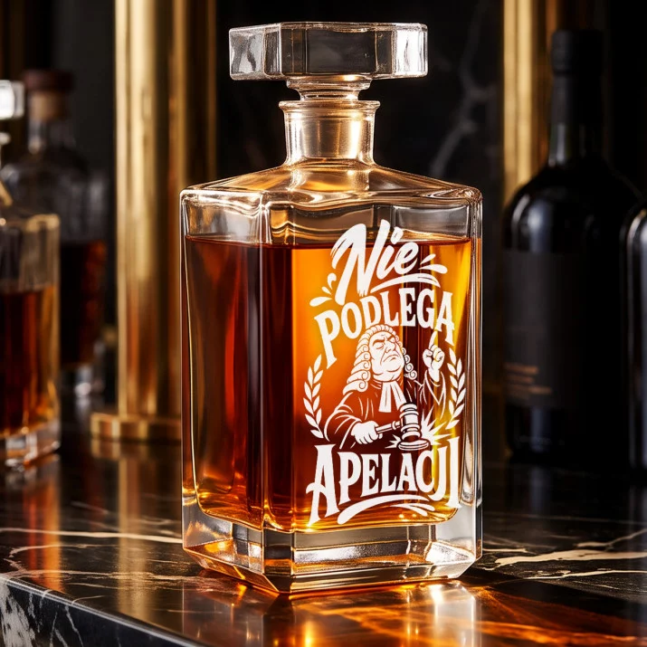 Karafka Do Whisky z Grawerem Dla Prawnika Prezent: Sądowy Toast