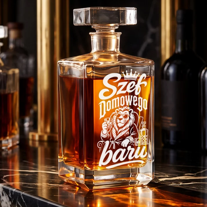 Karafka Do Whisky z Grawerem Dla Taty Prezent Na Dzień Ojca: Dowcipny Domowy Bar