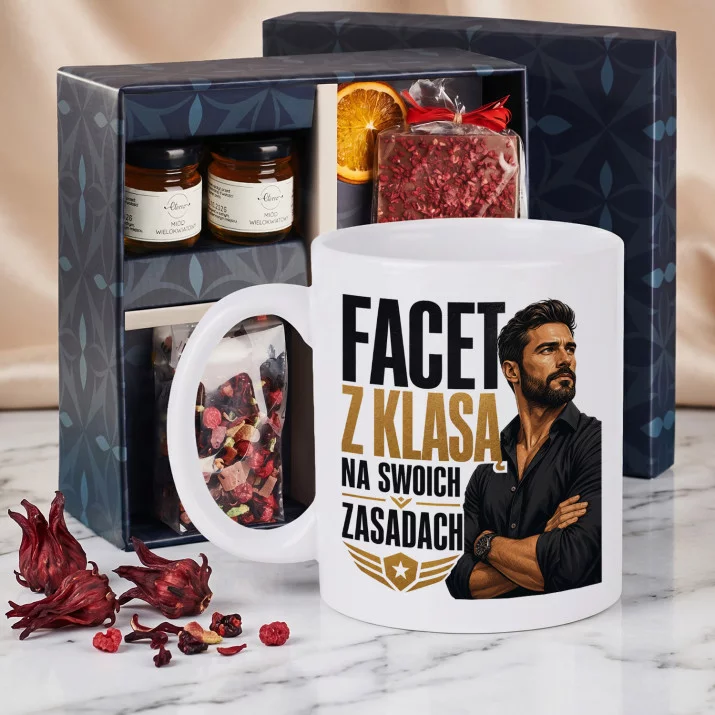 Zestaw Prezenowy Z Kubkiem Na Dzień Mężczyzny: Stylowy Mężczyzna