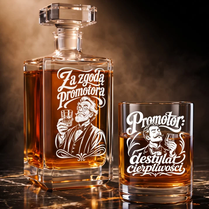 Zestaw Do Whisky Dla Promotora Prezent Dla Mężczyzny: Za Zgodą Promotora Zestaw Do Whisky Dla Promotora Prezent Dla Mężczyzny: Za Zgodą Promotora