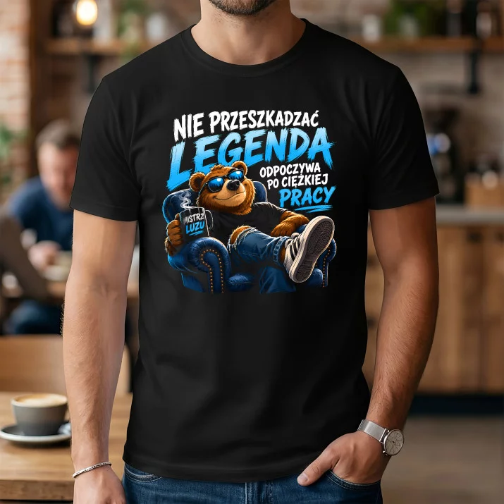 Koszulka Męska Na Dzień Chłopaka Prezent Dla Chłopaka Mężczyzny: Legenda Odpoczywa