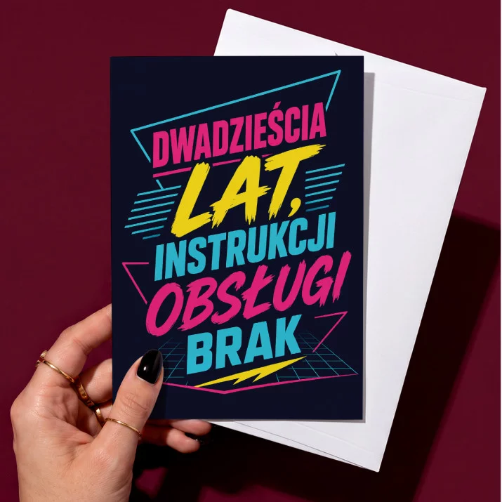 Kartka z Życzeniami Na 20 Urodziny Dla 20 Latka Mężczyzny: Neonowy Suchy Sarkazm Kartka z Życzeniami Na 20 Urodziny Dla 20 Latka Mężczyzny: Neonowy Suchy Sarkazm