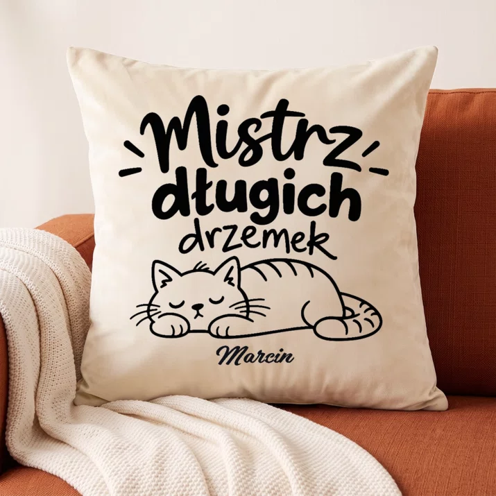 Poduszka Dekoracyjna Dla 80 Latka Prezent Na 80 Urodziny Dla Mężczyzny: Mistrz Długich Drzemek