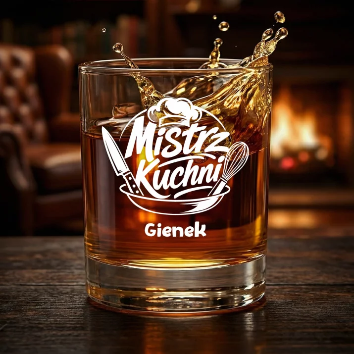 Szklanki Do Whisky z Grawerem Dla Kucharza Prezent Dla Mężczyzny: Mistrz Kuchni Szklanki Do Whisky z Grawerem Dla Kucharza Prezent Dla Mężczyzny: Mistrz Kuchni