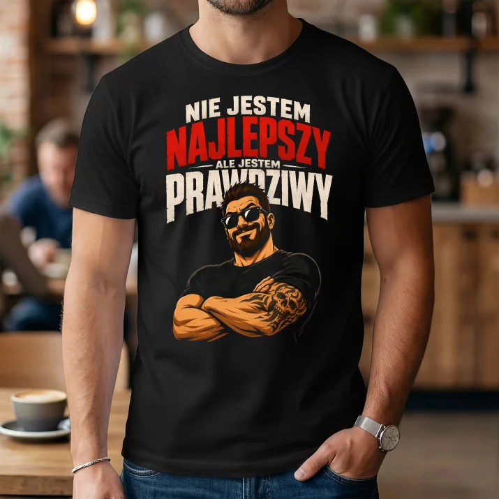 Koszulka Męska Na Dzień Mężczyzny Prezent Dla Mężczyzny: Prawdziwy Facet