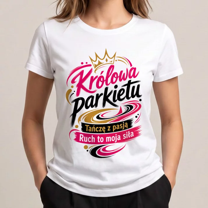 Koszulka Damska Biała Dla Tancerki Prezent Dla Kobiety: Rytm I Elegancja