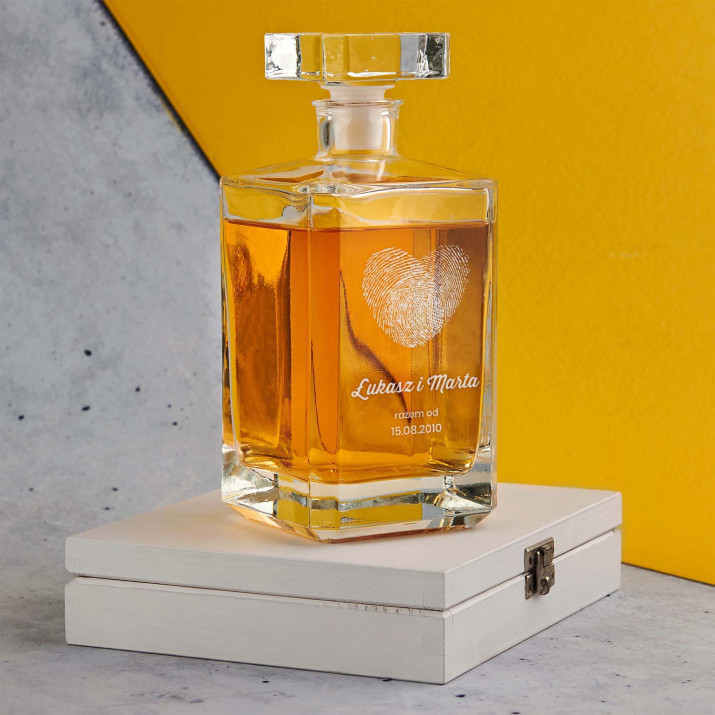 Fingerprints - Grawerowana karafka do whisky 0,7l