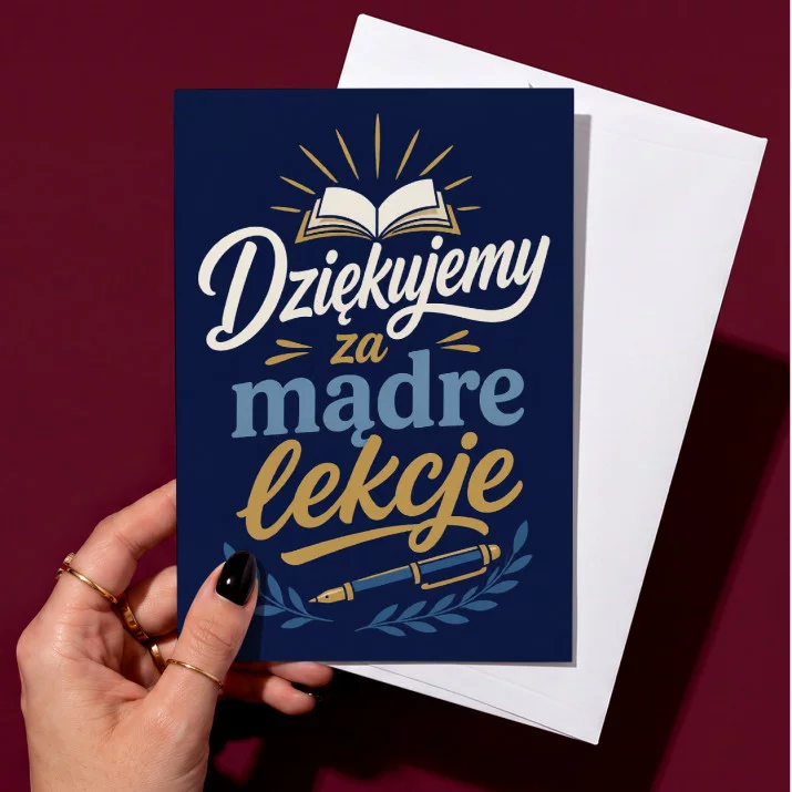 Kartka z Życzeniami Na Dzień Nauczyciela Dla Nauczyciela Mężczyzny: Klasyczna Wdzięczność