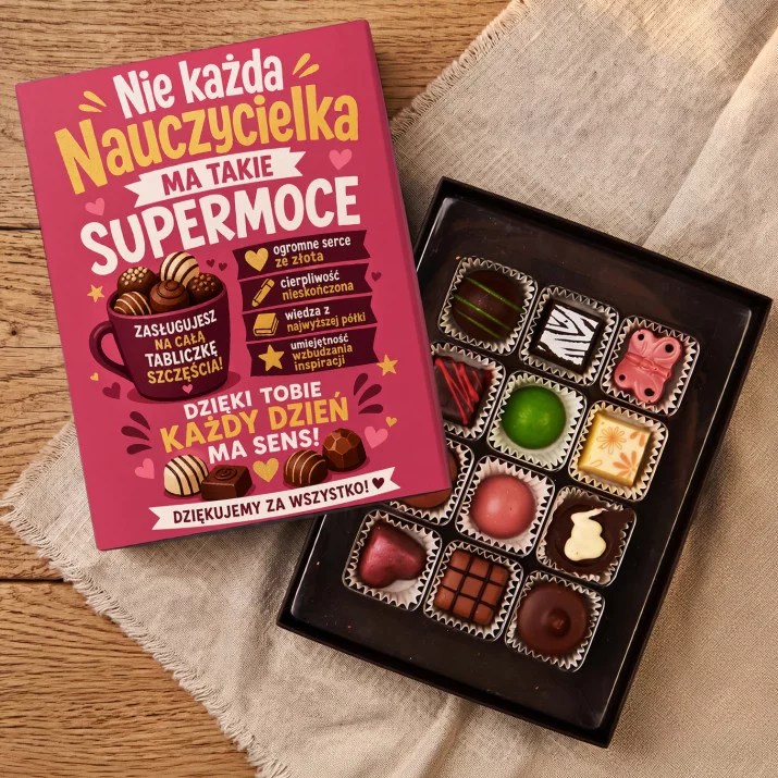 Czekoladki Na Dzień Nauczyciela Prezent Dla Nauczyciela Kobiety: Nauczycielka Supermoce