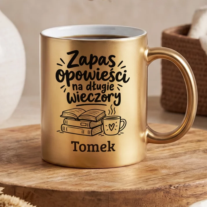 Złoty Kubek Dla Dziadka Prezent Na Dzień Dziadka Dla Mężczyzny: Zapas Opowieści Na Długie