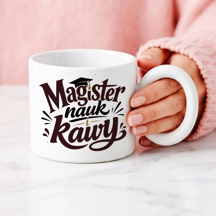 Kubek Z Okrągłym Uchem Dla Magistra Prezent Dla Mężczyzny: Magister Kawowej Wiedzy Kubek Z Okrągłym Uchem Dla Magistra Prezent Dla Mężczyzny: Magister Kawowej Wiedzy