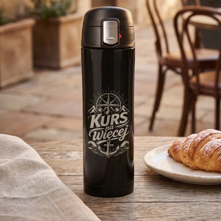 Kubek Termiczny 440ml Na Pożegnanie W Pracy Prezent: Kurs Na Więcej