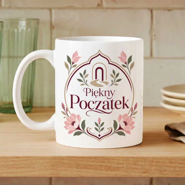 Kubek Z Nadrukiem Na Wieczór Panieński Prezent Dla Kobiety: Piękny Początek Kubek Z Nadrukiem Na Wieczór Panieński Prezent Dla Kobiety: Piękny Początek