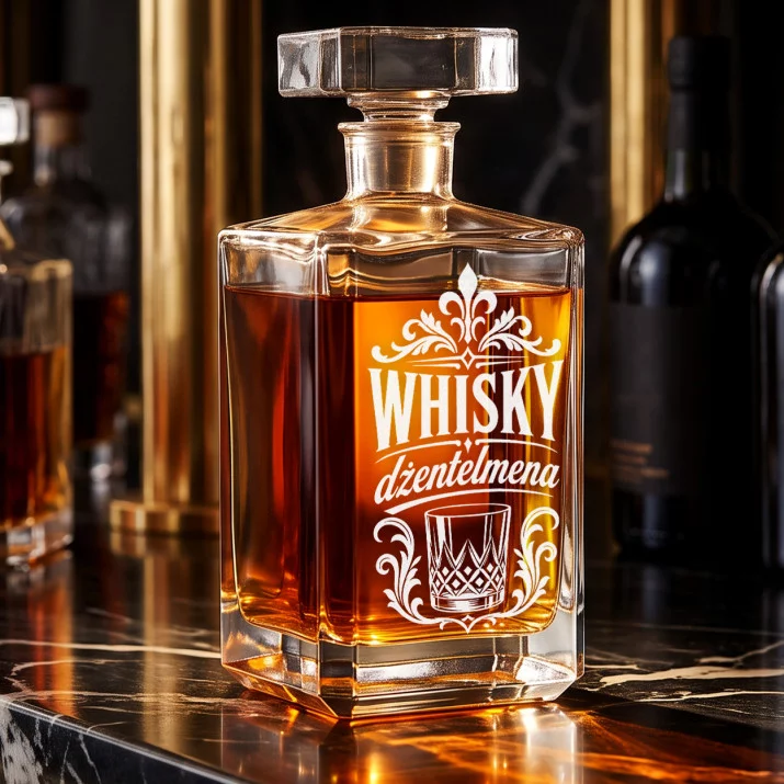 Karafka Do Whisky z Grawerem Na Imieniny Prezent: Whisky Dżentelmena Karafka Do Whisky z Grawerem Na Imieniny Prezent: Whisky Dżentelmena