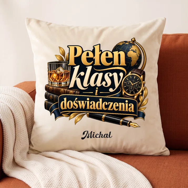 Poduszka Dekoracyjna Na 50 Urodziny Prezent Dla 50 Latka Mężczyzny: Pełen Klasy I